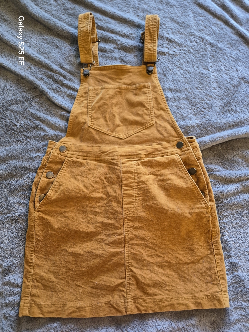 Forever 21 Girls Mustard Corduroy Overall Dress